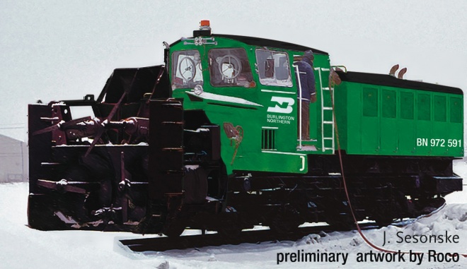 Self propelled snow blower Beilhack of Burlington Northern Digital with Sound<br /><a href='images/pictures/Roco/227096.jpg' target='_blank'>Full size image</a>
